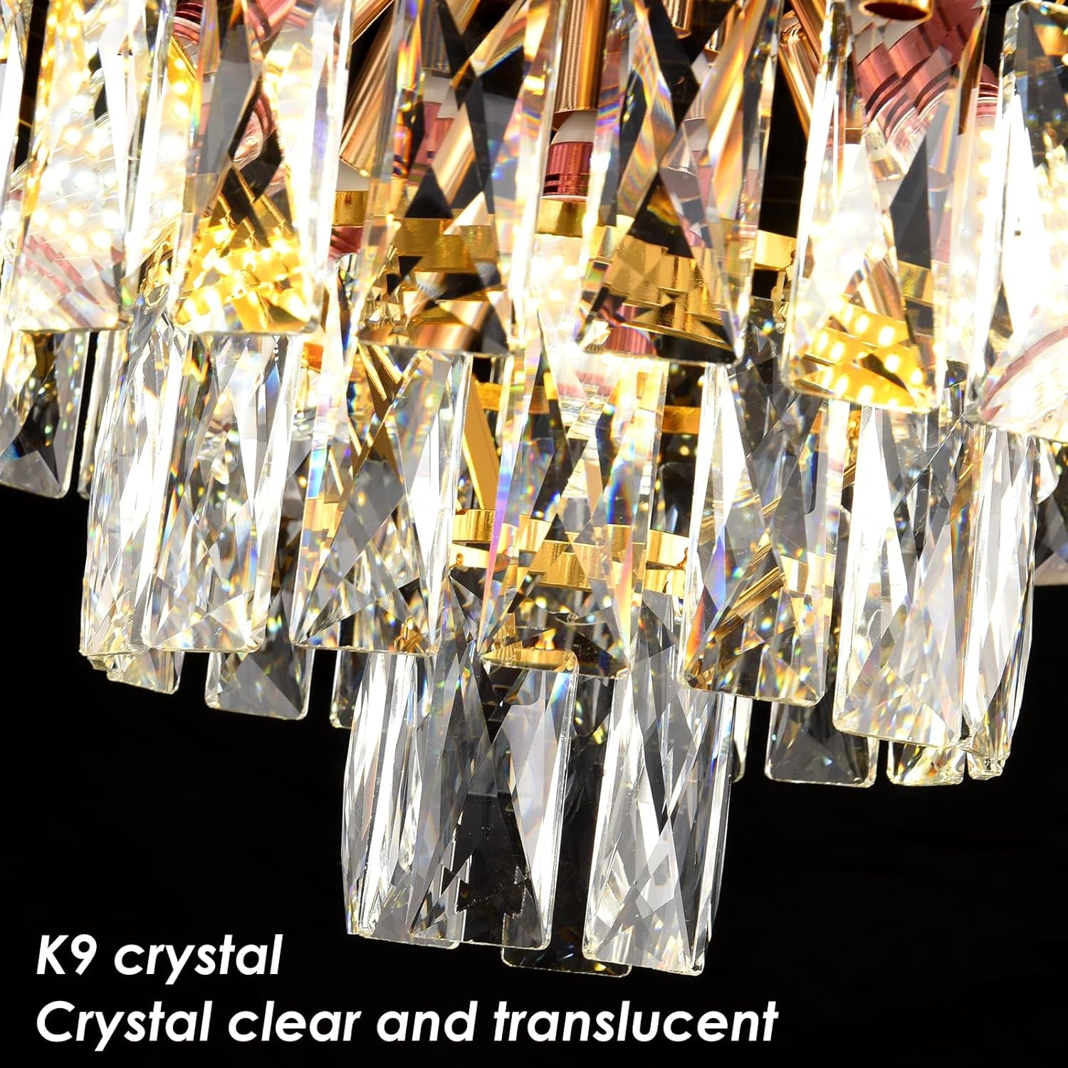 Chandelier Caesar Black/Gold Ø40 cm